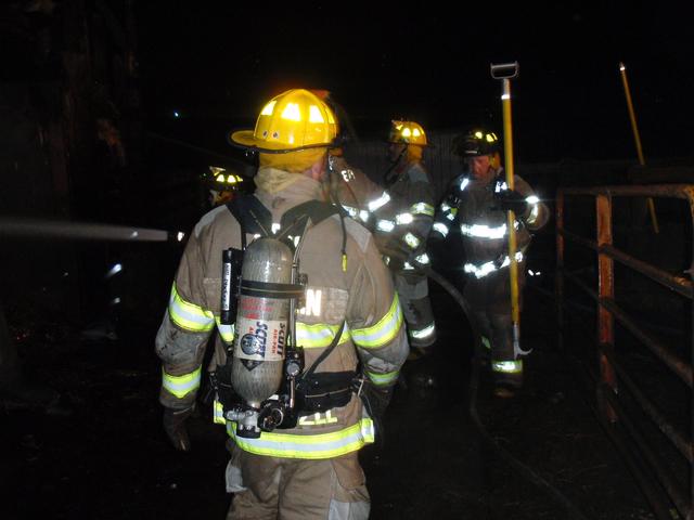 Barn fire, April 2, 2010. Pitz farm.